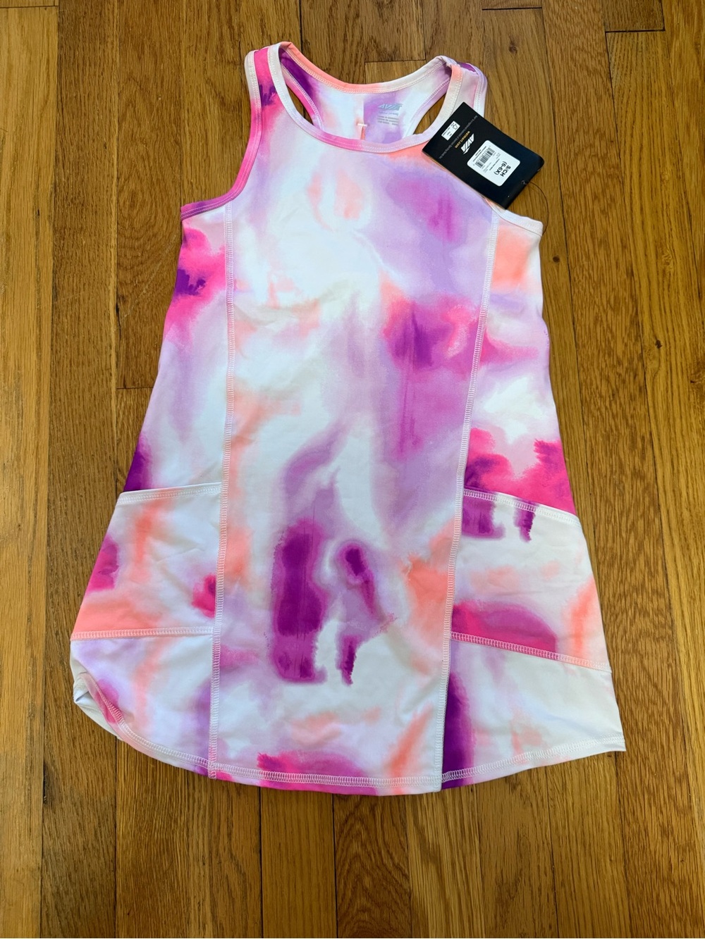Avia Girls' Pink & Purple Tie-Dye Tank Dress